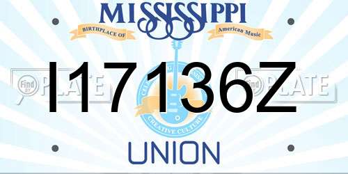 I17136Z Mississippi License Plate