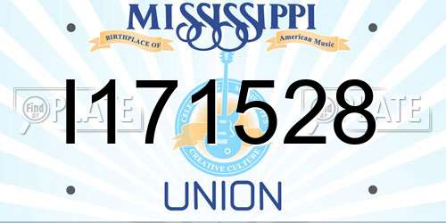 I171528 Mississippi License Plate