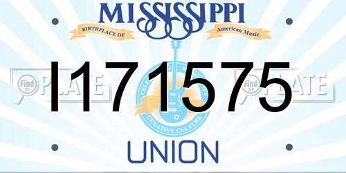 I171575 Mississippi License Plate