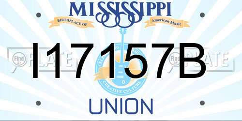 I17157B Mississippi License Plate