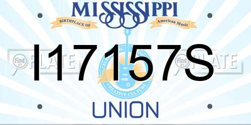I17157S Mississippi License Plate
