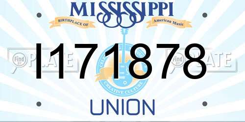 I171878 Mississippi License Plate