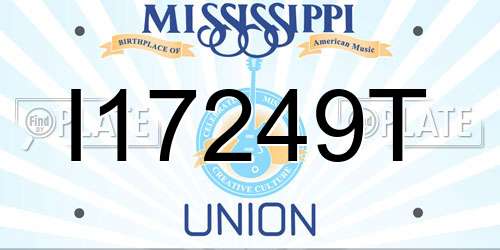 I17249T Mississippi License Plate