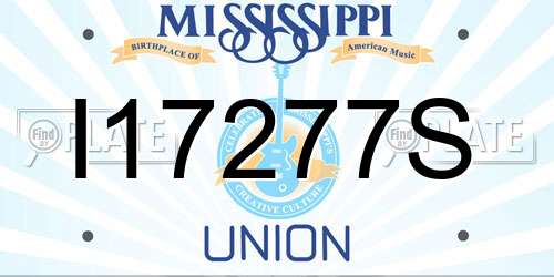 I17277S Mississippi License Plate