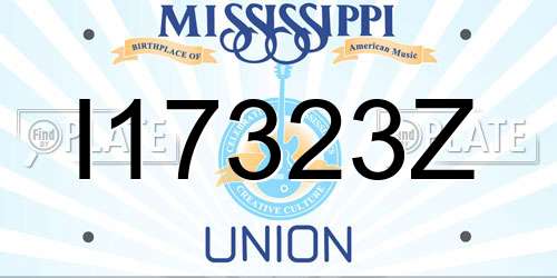 I17323Z Mississippi License Plate