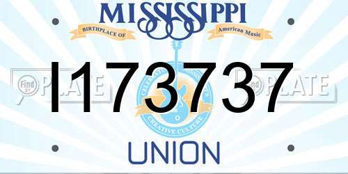 I173737 Mississippi License Plate