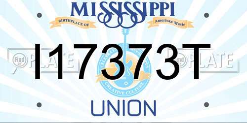 I17373T Mississippi License Plate