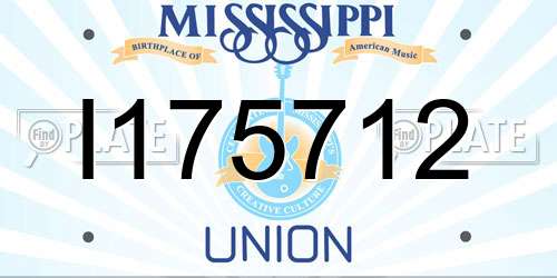 I175712 Mississippi License Plate