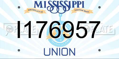 I176957 Mississippi License Plate