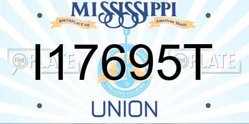 I17695T Mississippi License Plate