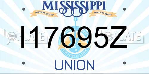 I17695Z Mississippi License Plate