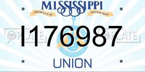 I176987 Mississippi License Plate