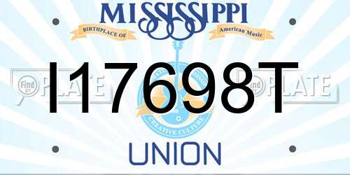 I17698T Mississippi License Plate
