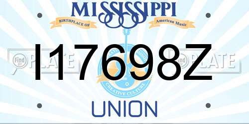 I17698Z Mississippi License Plate