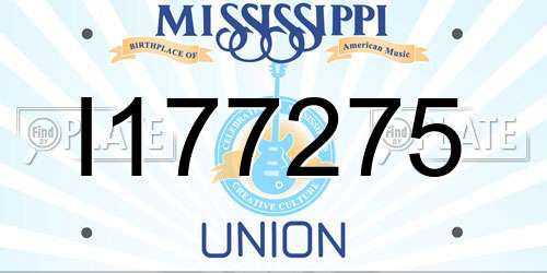 I177275 Mississippi License Plate