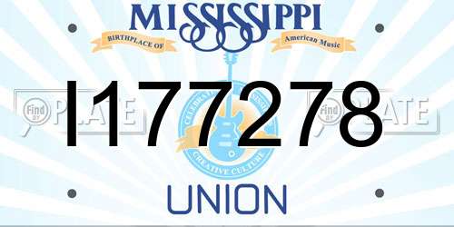 I177278 Mississippi License Plate