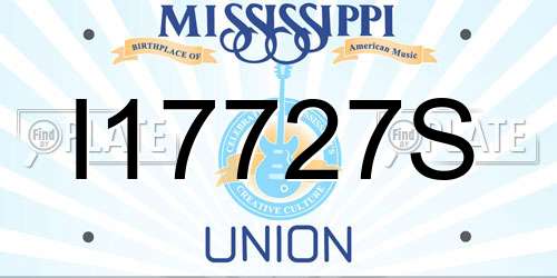 I17727S Mississippi License Plate