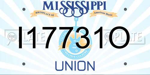 I17731O Mississippi License Plate