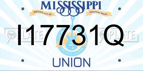 I17731Q Mississippi License Plate