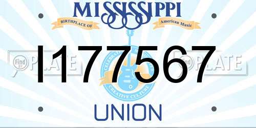 I177567 Mississippi License Plate