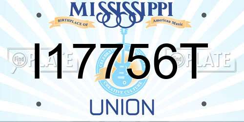 I17756T Mississippi License Plate