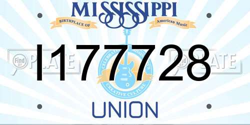 I177728 Mississippi License Plate