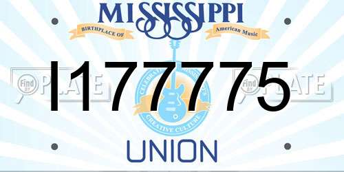 I177775 Mississippi License Plate