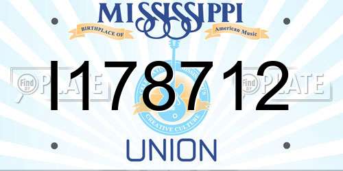 I178712 Mississippi License Plate