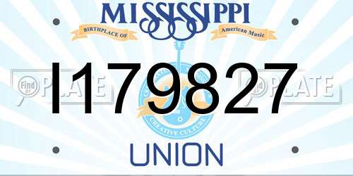 I179827 Mississippi License Plate