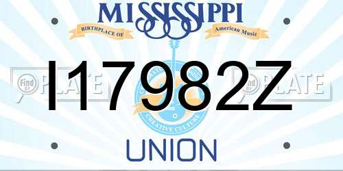 I17982Z Mississippi License Plate