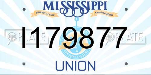 I179877 Mississippi License Plate