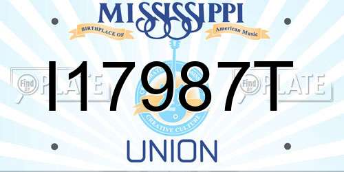 I17987T Mississippi License Plate