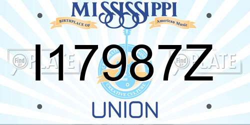 I17987Z Mississippi License Plate
