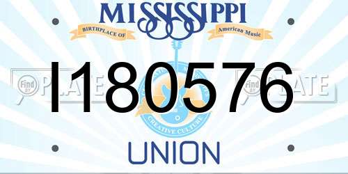 I180576 Mississippi License Plate