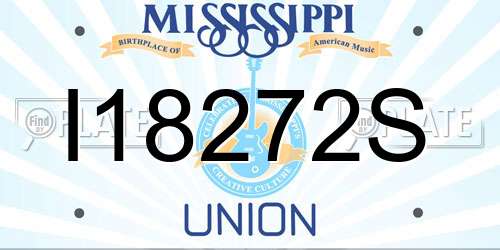 I18272S Mississippi License Plate