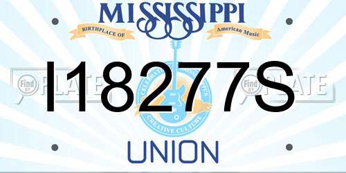 I18277S Mississippi License Plate