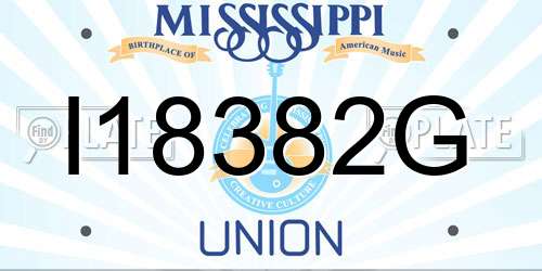 I18382G Mississippi License Plate