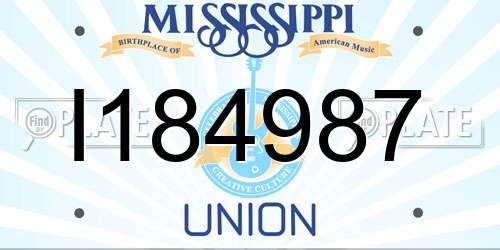I184987 Mississippi License Plate