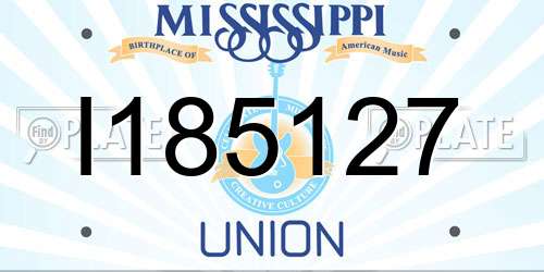 I185127 Mississippi License Plate