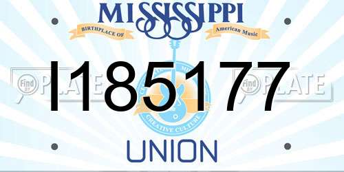 I185177 Mississippi License Plate