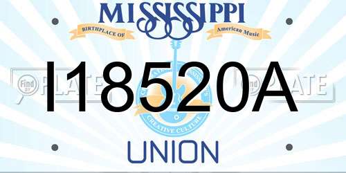 I18520A Mississippi License Plate