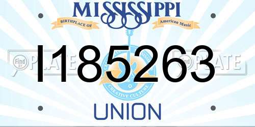 I185263 Mississippi License Plate