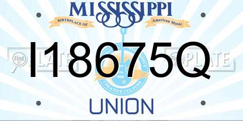 I18675Q Mississippi License Plate