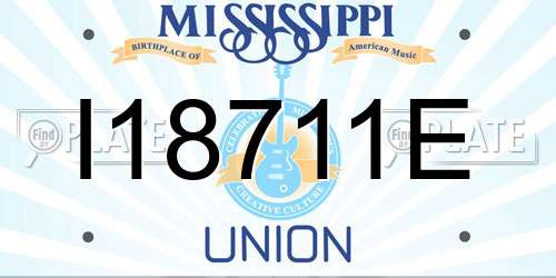 I18711E Mississippi License Plate