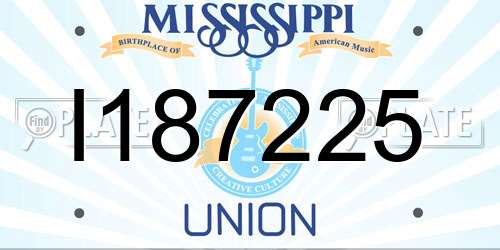 I187225 Mississippi License Plate