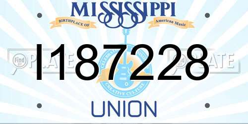 I187228 Mississippi License Plate
