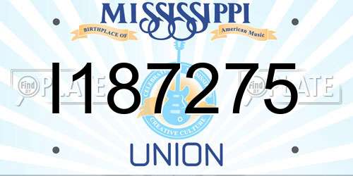 I187275 Mississippi License Plate