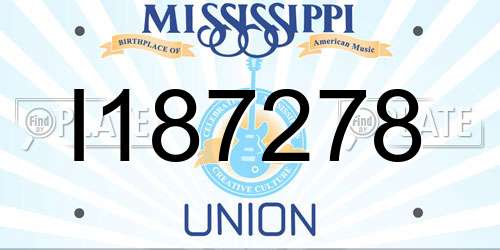 I187278 Mississippi License Plate