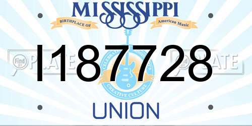 I187728 Mississippi License Plate