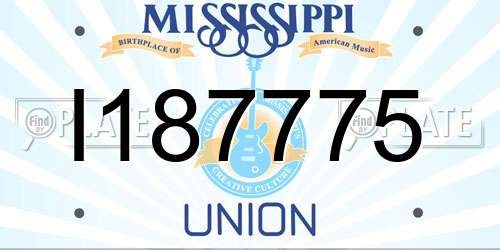 I187775 Mississippi License Plate